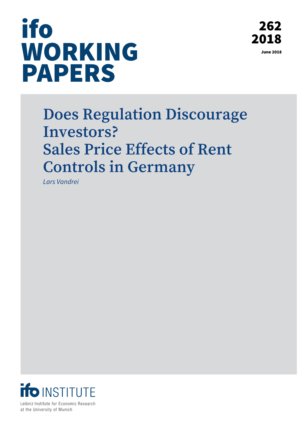 Sales Price Effects of Rent Controls in Germany