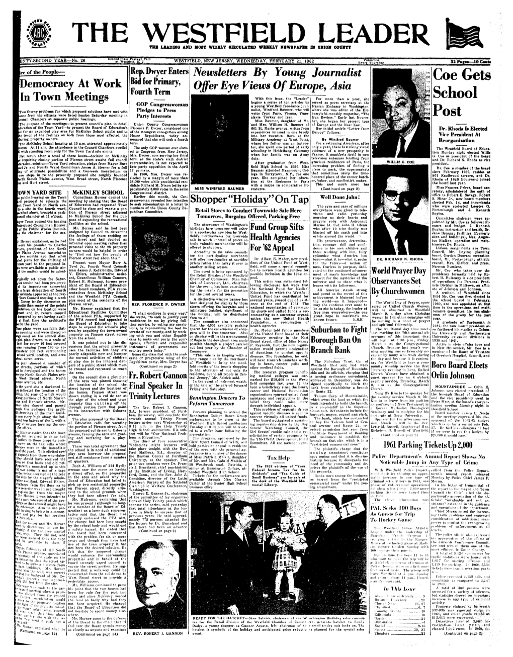 21, 1962 #Ry Thur»Ttt»Y 82 P———10 C—To Ice of the Peopi Rep