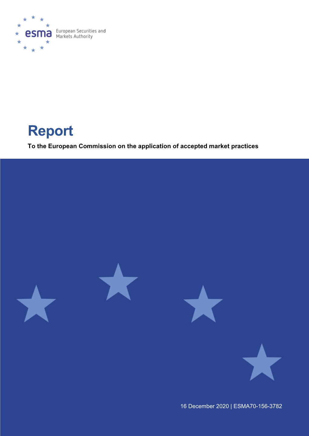 ESMA Report on Application of AMP 2020