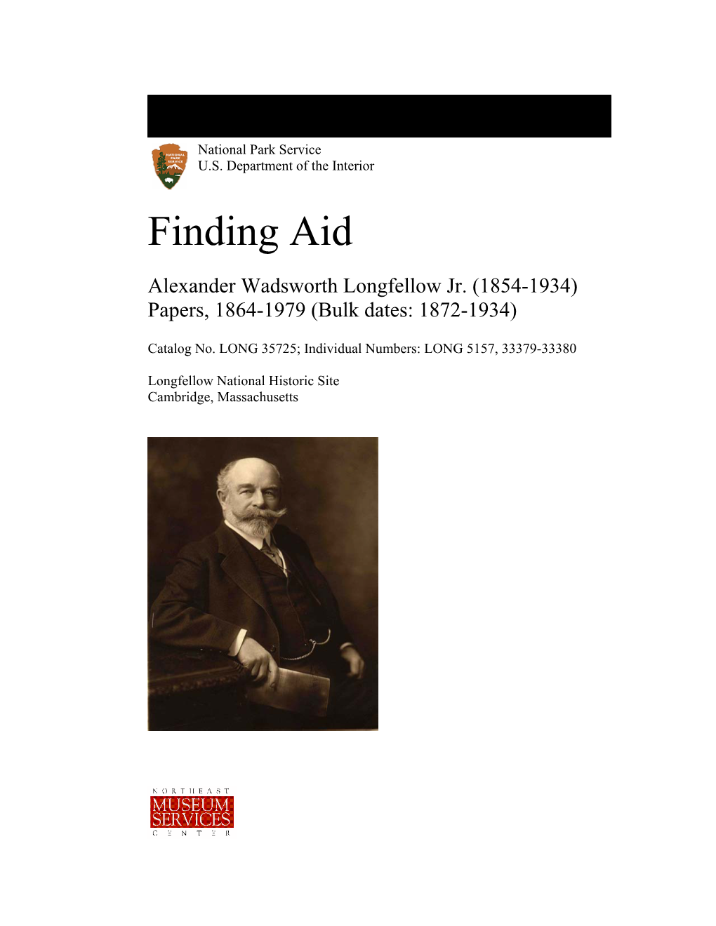 Finding Aid to the Alexander Wadsworth Longfellow