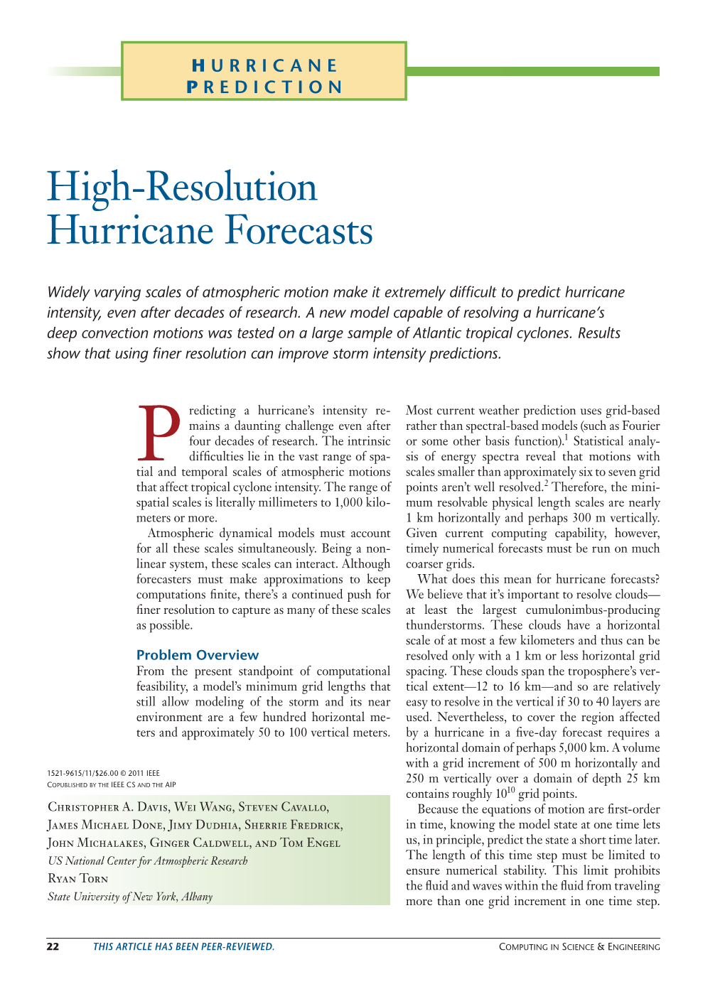 High-Resolution Hurricane Forecasts