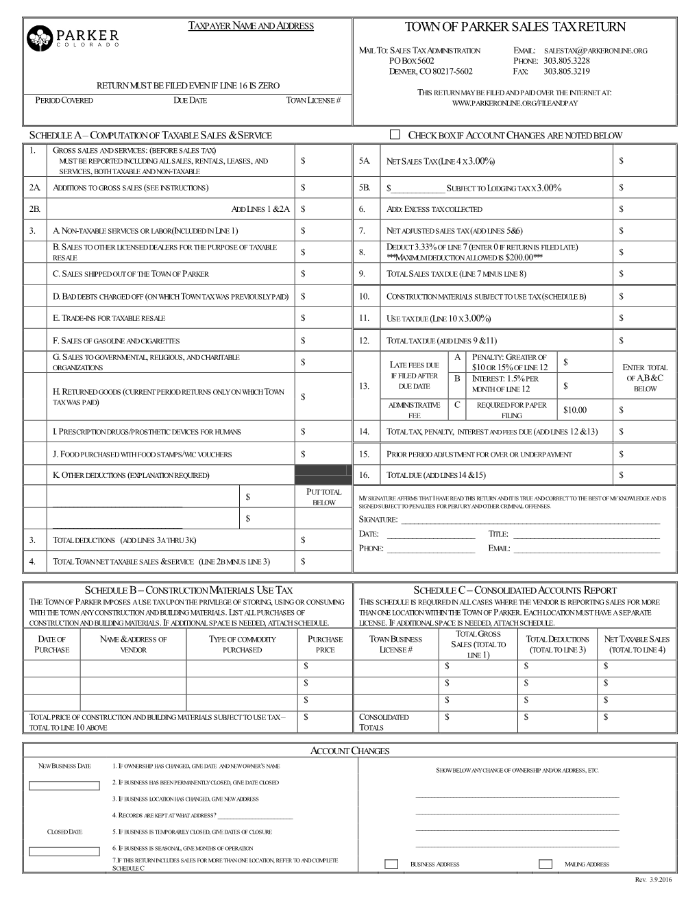 Sales and Use Tax Return and Instructions