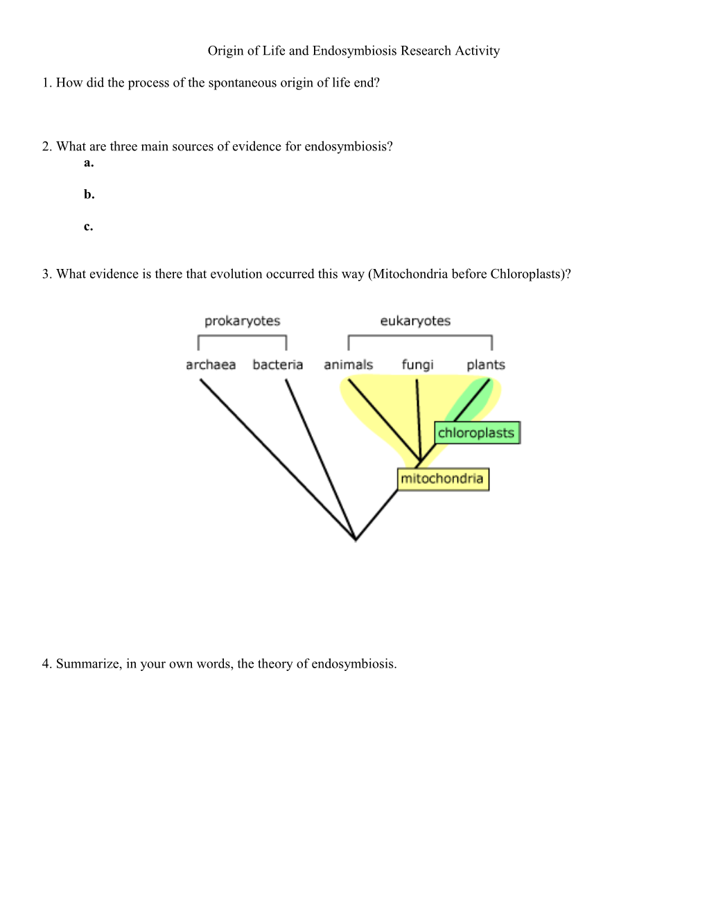 Endosymbiosis and the Origin of Life