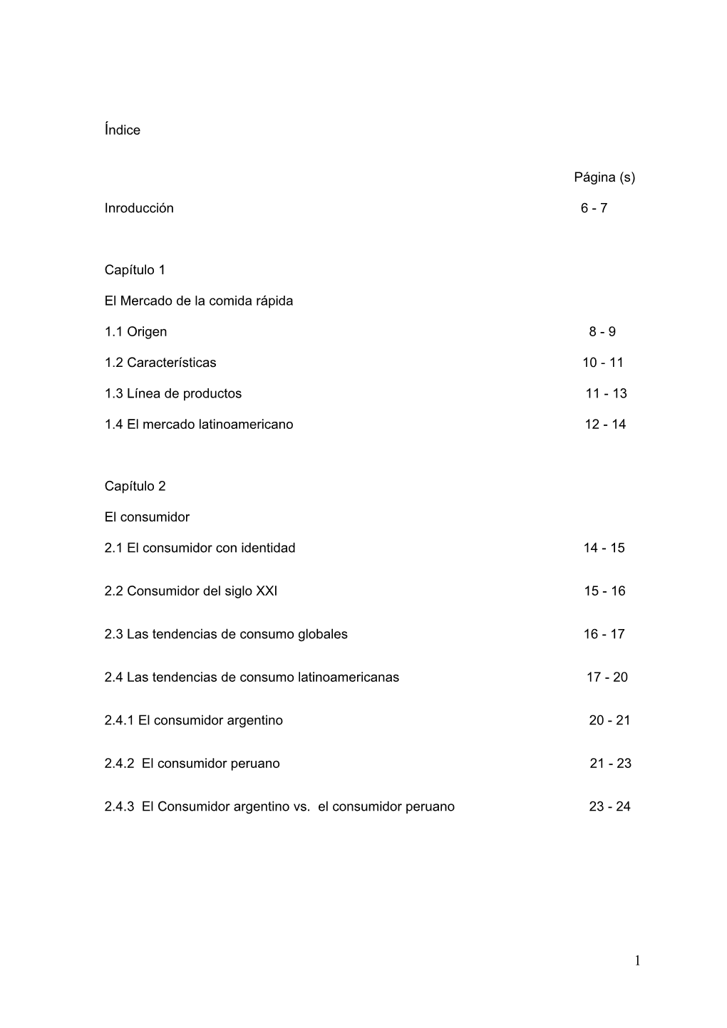 Índice Página (S) Inroducción 6