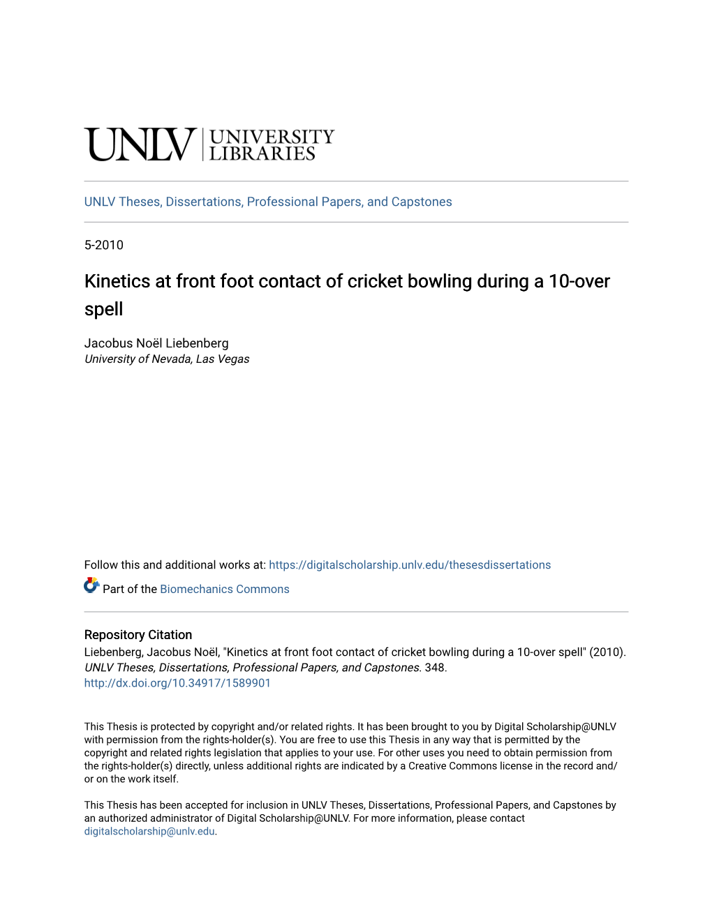 Kinetics at Front Foot Contact of Cricket Bowling During a 10-Over Spell
