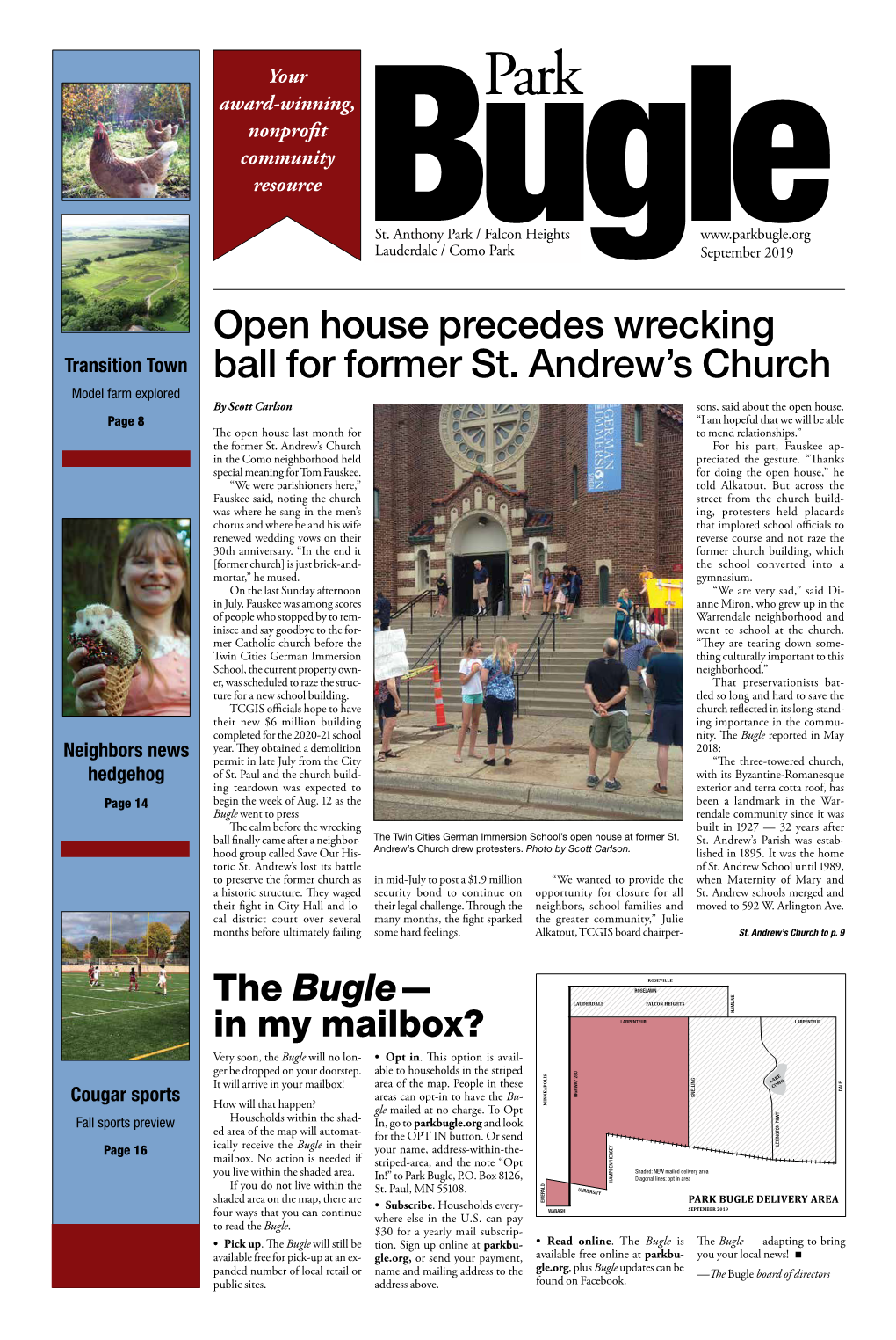 September 2019 Open House Precedes Wrecking Transition Town Ball for Former St