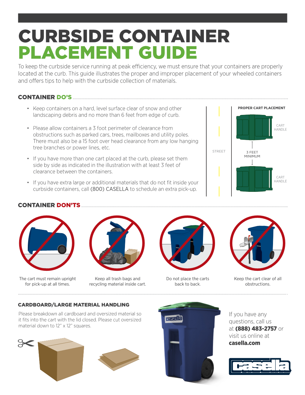 CURBSIDE CONTAINER PLACEMENT GUIDE to Keep the Curbside Service Running ...