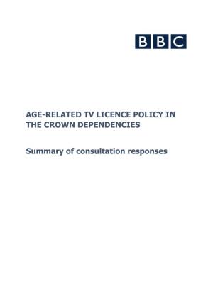 Age-Related Tv Licence Policy in the Crown Dependencies