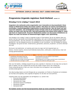 Programma Urgenda Regiotour Zuid-Holland Versie 1-3