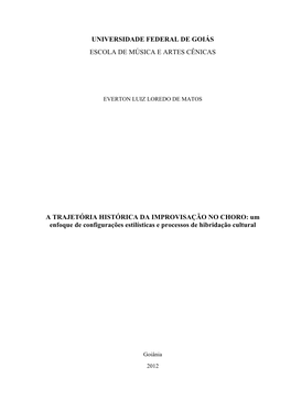 Universidade Federal De Goiás Escola De Música E Artes Cênicas