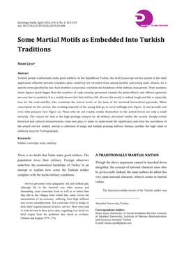 Some Martial Motifs As Embedded Into Turkish Traditions
