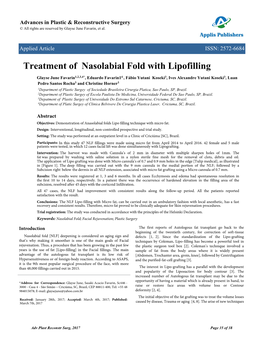 Treatment of Nasolabial Fold with Lipofilling