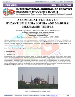 A Comparative Study of Byzantium Hagia Sophia and Madurai Meenakshi Temple