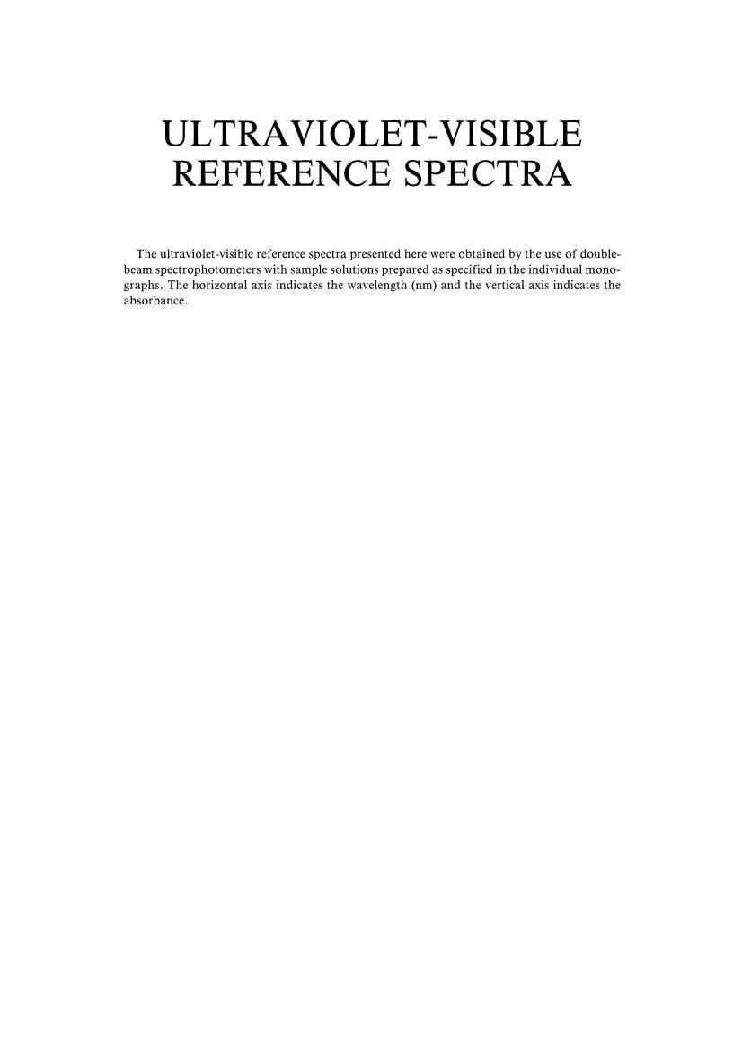 Ultraviolet-Visible Reference Spectra