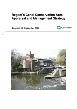 Regents Canal Conservation Area Appraisal and Management Plan