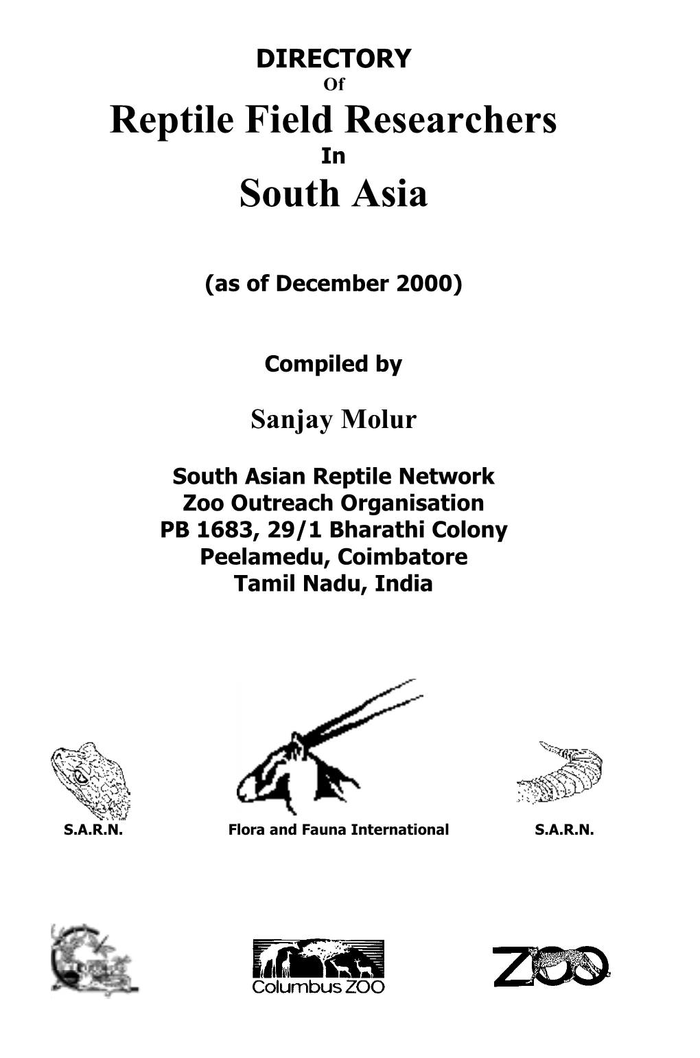 Reptile Field Researchers South Asia
