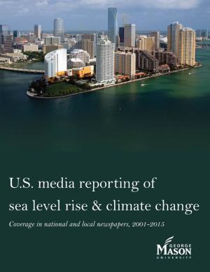 U.S. Media Reporting of Sea Level Rise & Climate Change