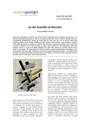 On the Benefits of Disorder