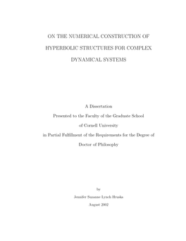 On the Numerical Construction Of