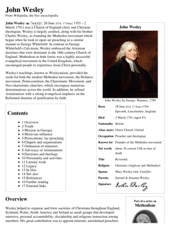 John Wesley from Wikipedia, the Free Encyclopedia