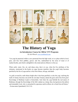 The History of Yoga an Introductory Course for 200-Hr YTT Programs by Zach Beach, ​