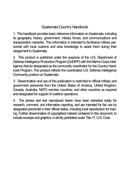 Guatemala Country Handbook 1