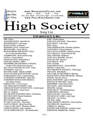 High Society (Faxable)