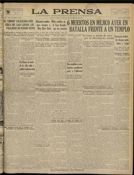 La Prensa Asociada Quij Folicias Del Estado Para Qne És- Venio Antes De Que Termine 1936, Los Más Conservadores Republica- Precios Dobles