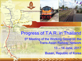 Progress of T.A.R. in Thailand