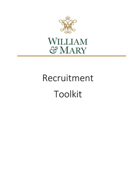 Recruitment Toolkit