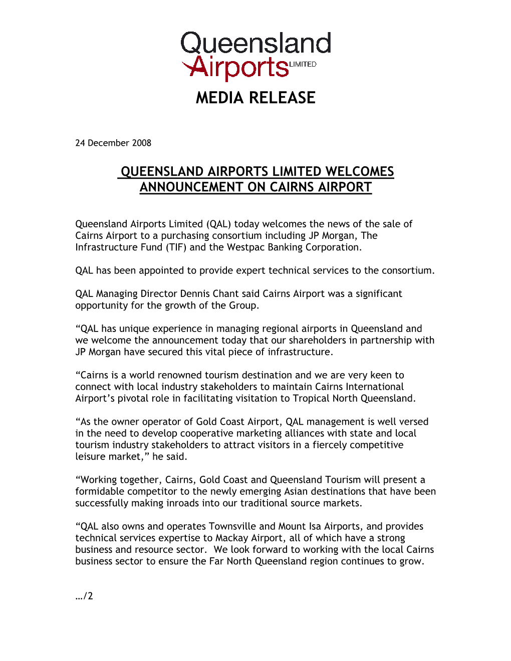 Media Release