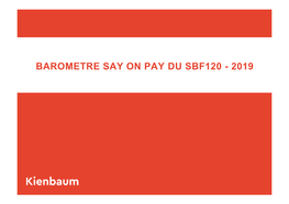 Barometre Say on Pay Du Sbf120 - 2019