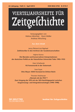 Heft 2 / April 2014 ISSN 0042-5702 B 2176 F Die Anfänge Des Privatkundengeschäfts Der Grossbanken