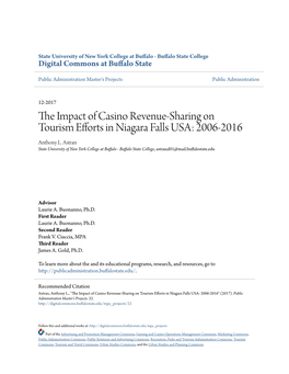 The Impact of Casino Revenue-Sharing on Tourism Efforts in Niagara Falls USA: 2006-2016