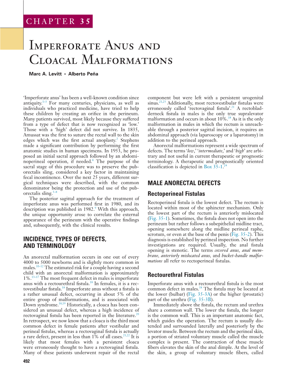 Imperforate Anus and Cloacal Malformations Marc A