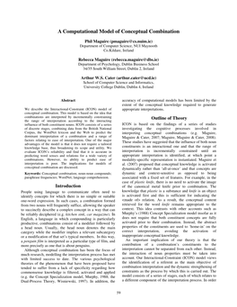 A Computational Model of Conceptual Combination