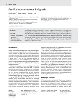 Familial Adenomatous Polyposis