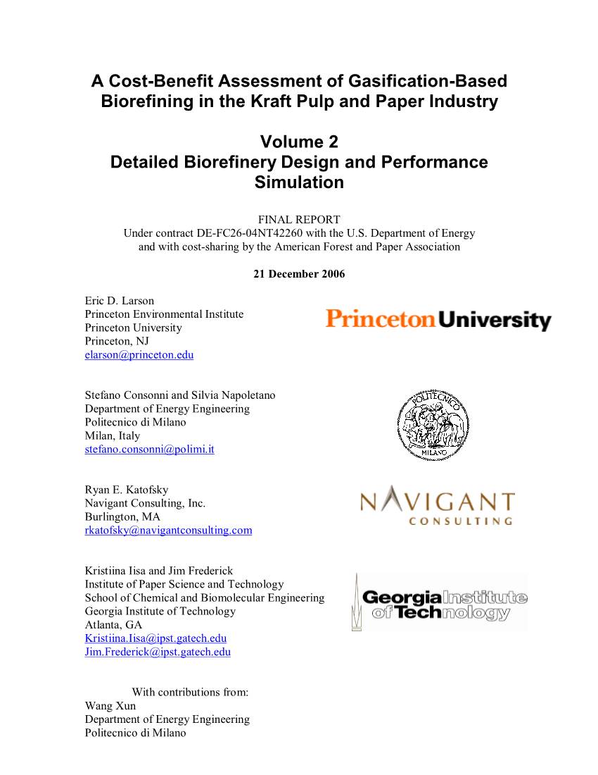 A Cost-Benefit Assessment of Gasification-Based Biorefining in the Kraft Pulp and Paper Industry