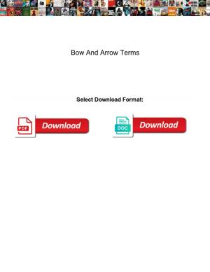 Bow and Arrow Terms