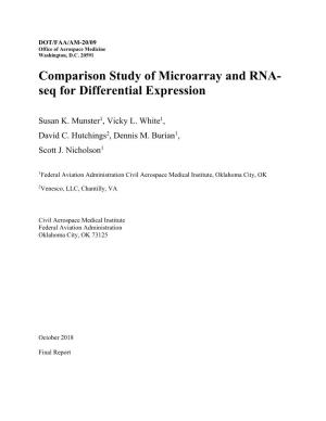 Comparison Study of Microarray and RNA- Seq for Differential Expression