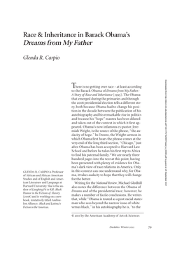 Race & Inheritance in Barack Obama's Dreams from My Father