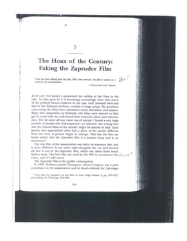 The Hoax of the Century: Faking the Zapruder Film