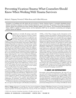 What Counselors Should Know When Working with Trauma Survivors