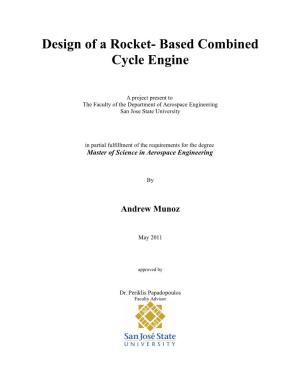 Design of a Rocket- Based Combined Cycle Engine