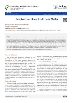 Construction of Our Reality and Myths