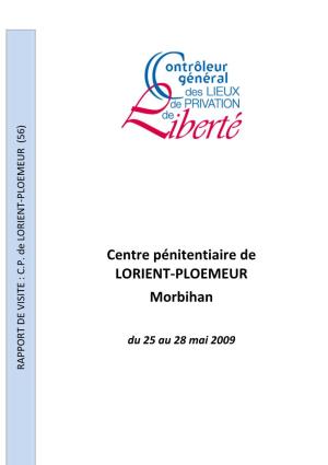 Rapport De Visite Du CP De Lorient-Ploemeur