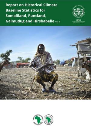 Report on Historical Climate Baseline Statistics for Somaliland, Puntland