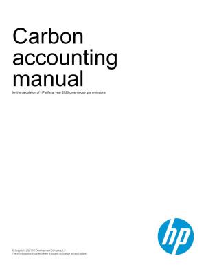 HP Carbon Accounting Manual