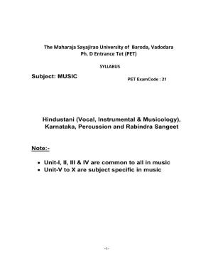 MUSIC Hindustani