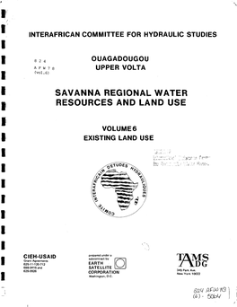 Savanna Regional Water Resources and Land Use D